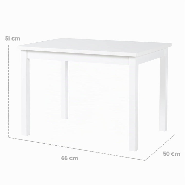 roba Kindertisch, Tisch weiss zum Spielen, Basteln &amp; Malen im Kinderzimmer, HxBxT: 51x66x50 cm, Wei&amp;
