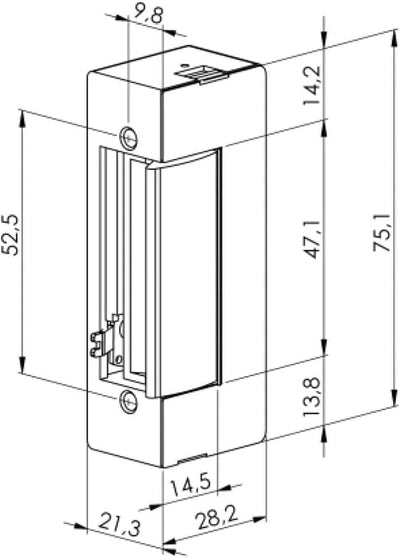 Nonic Balter Elektrischer Türöffner für Video Türklingel mit Kamera, Automatischer Symmetrischer Tür