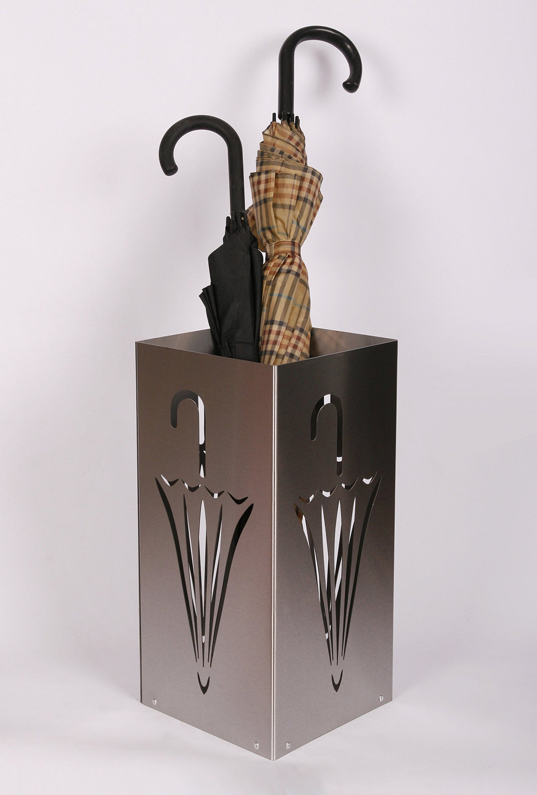 Regenschirmständer Design Umbrella Closed, 23 x 23 cm, Edelstahl mattiert, Marke: Szagato, Made in G