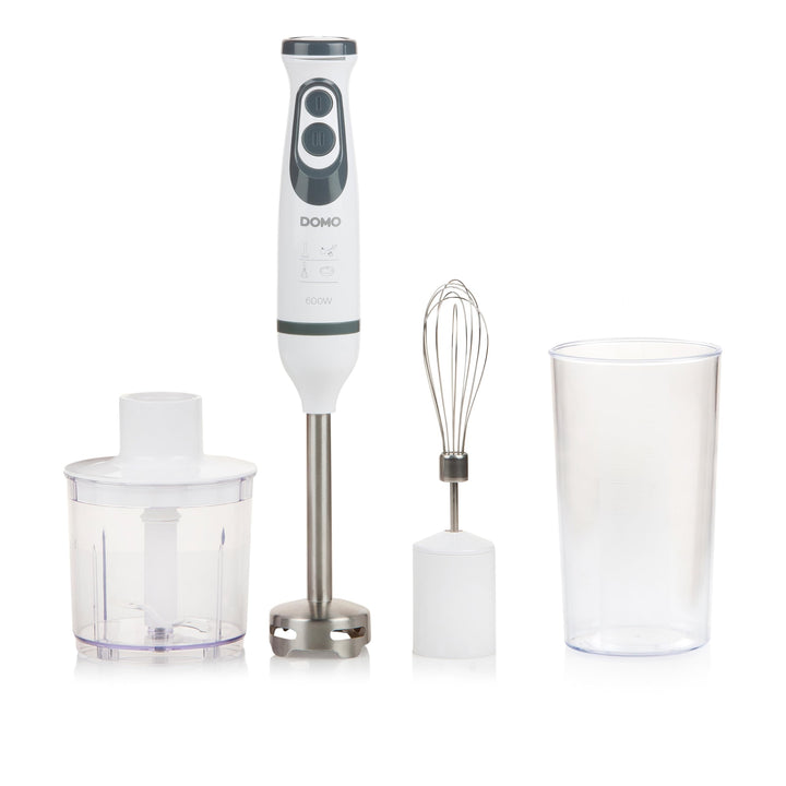 DOMO DO1089M Mixer-Set 3-in-1 600 W inkl. Messbecher weiss/grau White, White