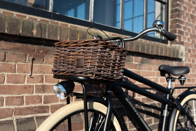 FAST RIDER Fastrider Zeno Fahrradkorb Vorne Rattan, Fahrrad Korb für Vorne für Einkaufs- oder Bücher