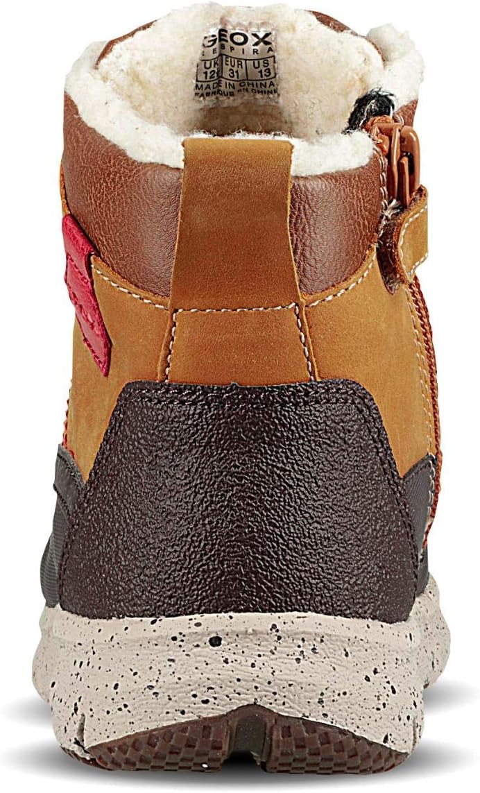 Geox Jungen J Flexyper Boy B ABX Ankle Boot 29 EU Multicolor Lt Brown Dk Red 61, 29 EU Multicolor Lt