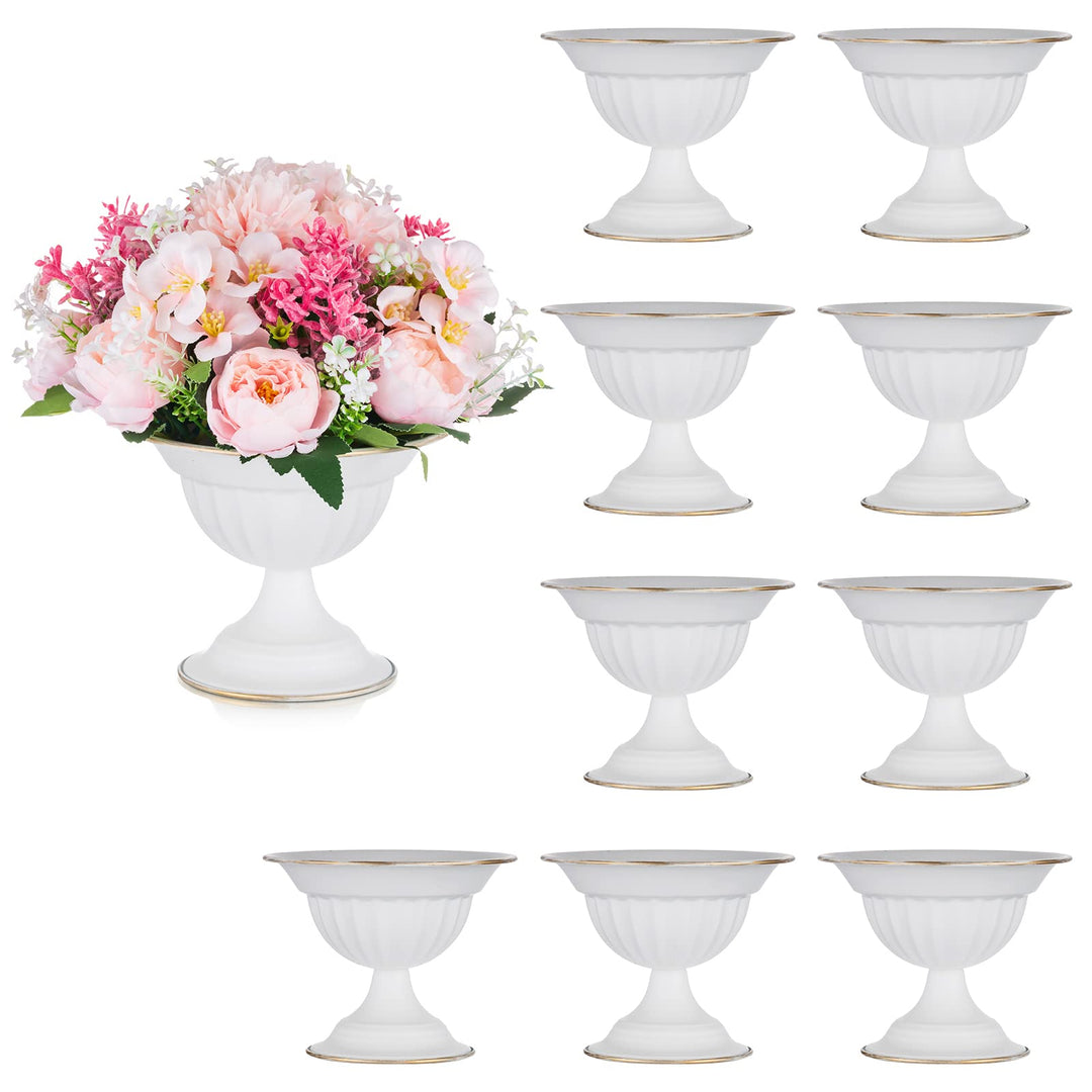 Sziqiqi Weisse Blumenarrangements Topfvase für Hochzeit Mittelstücke für Tische – 10 Stück Kleine Me