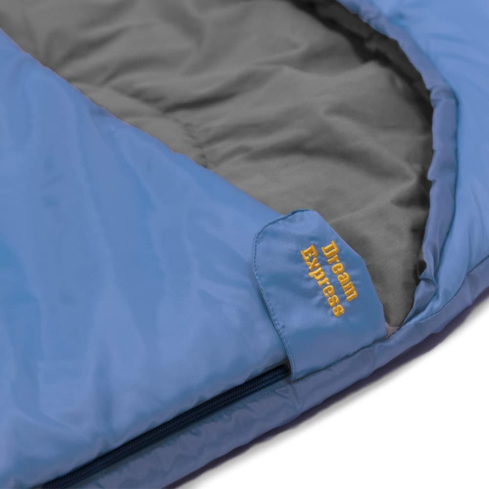 outdoorer Kinderschlafsack Dream Express - Deckenschlafsack für Kinder, mit Baumwolle gefüttert Blau
