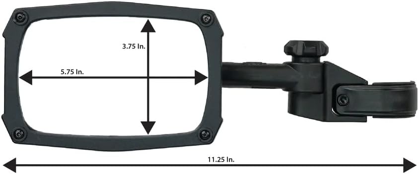 ATV Tek UTV Spiegel, Clearview mit Vibrationsisolator und Breakaway UTVMIR1 ein Spiegel