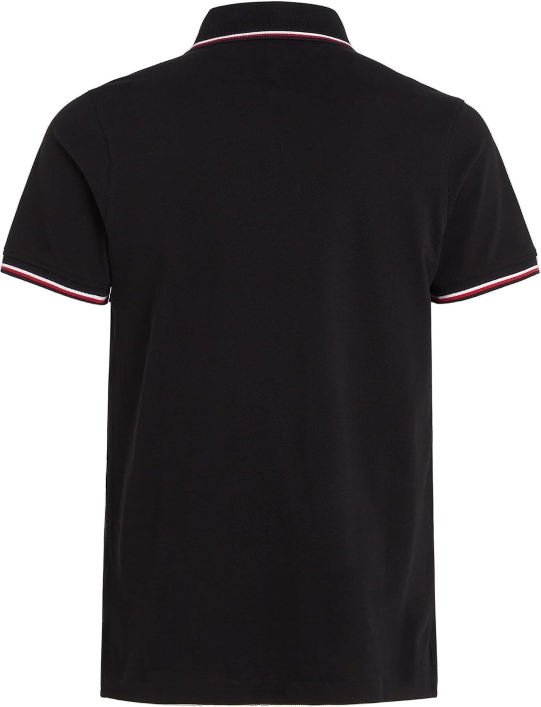 Tommy Hilfiger Herren Core Tommy Tipped Slim Polo Kurzarm Poloshirts XS Schwarz (Black), XS Schwarz