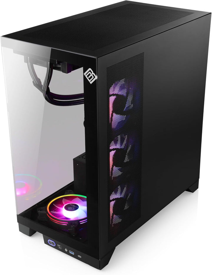 Gaming PC-Gehäuse VITRUM PRO - Midi-Tower, aRGB Beleuchtung (inkl. Steuerung), Glas-Seitenteil, vorm