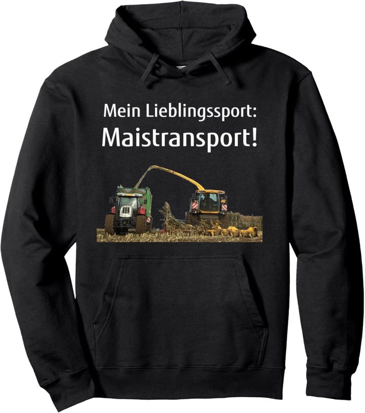 Mais häckseln Landwirt Bauer Lohner Maistransport Traktor Pullover Hoodie