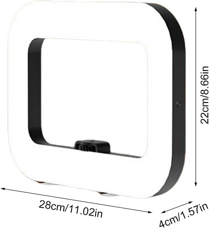 Selfie-Ringlicht – quadratischer Video-Stabilisator mit Beleuchtung | Anti-Vibrationsring für Schönh
