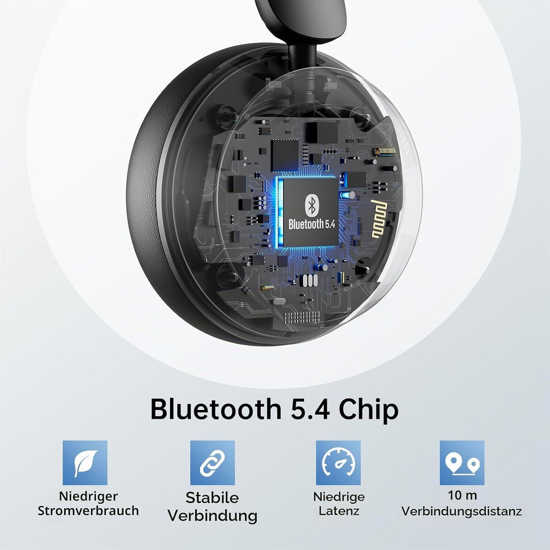 EKSA H35 Bluetooth Headset, Wireless Headset mit Mikrofon, [25 Stdn Spielzeit &amp; 169g Ultraleichtes]