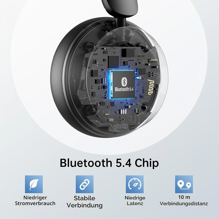 EKSA H35 Bluetooth Headset, Wireless Headset mit Mikrofon, [25 Stdn Spielzeit &amp; 169g Ultraleichtes]