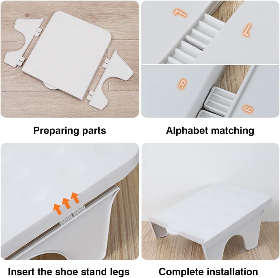 Schuhregale, 4 Stück Schuhschlitze Organizer, Rutschfeste Schuhschlitze, Doppelschicht Schuhregal Sc