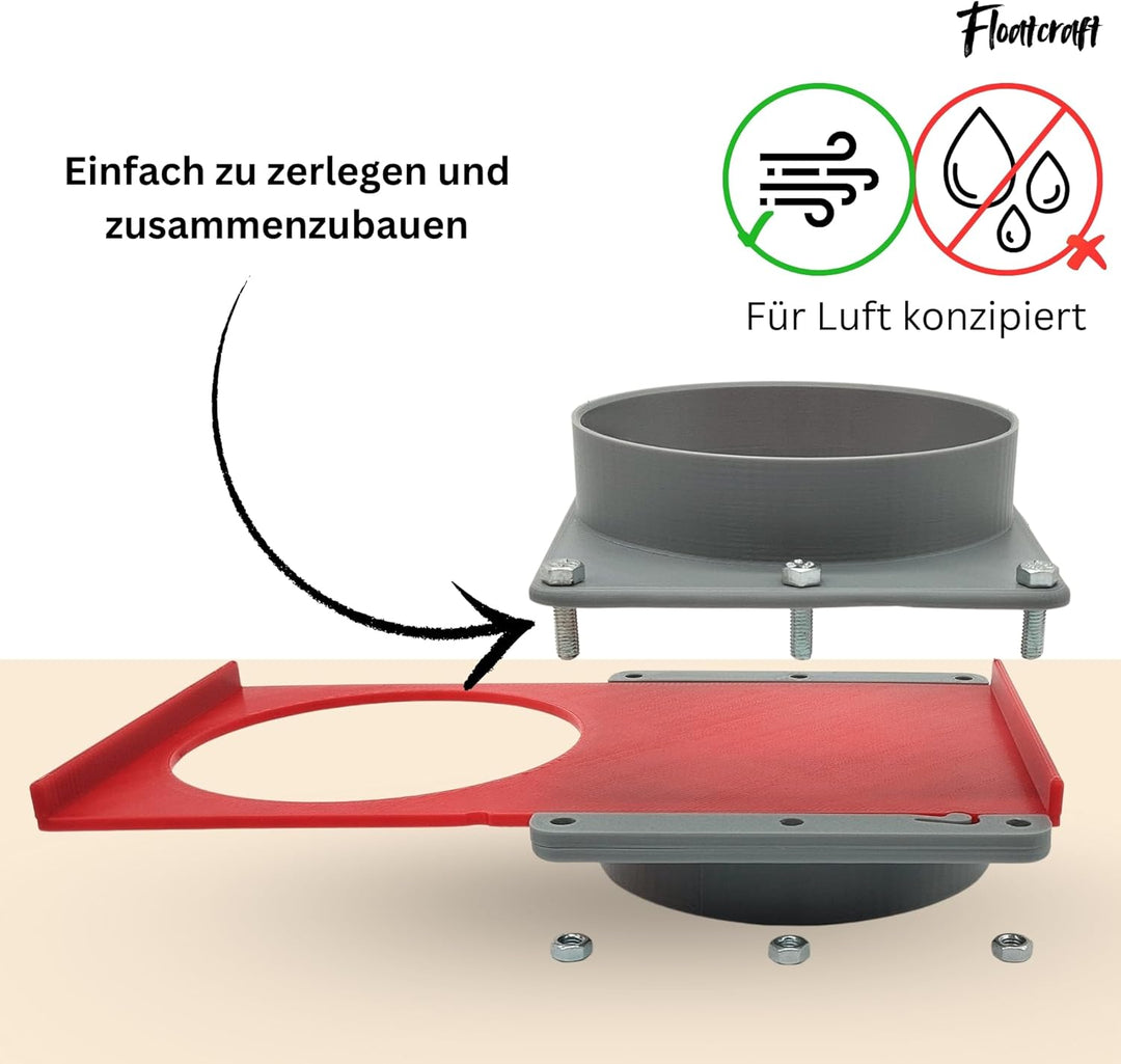 Absperrschieber DN100 für HT-Rohre – robustes Blastgate, DN100