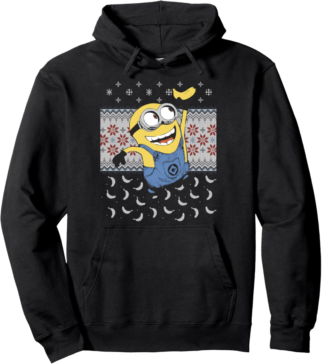 Despicable Me Minions Banana Ugly Christmas Pullover Hoodie
