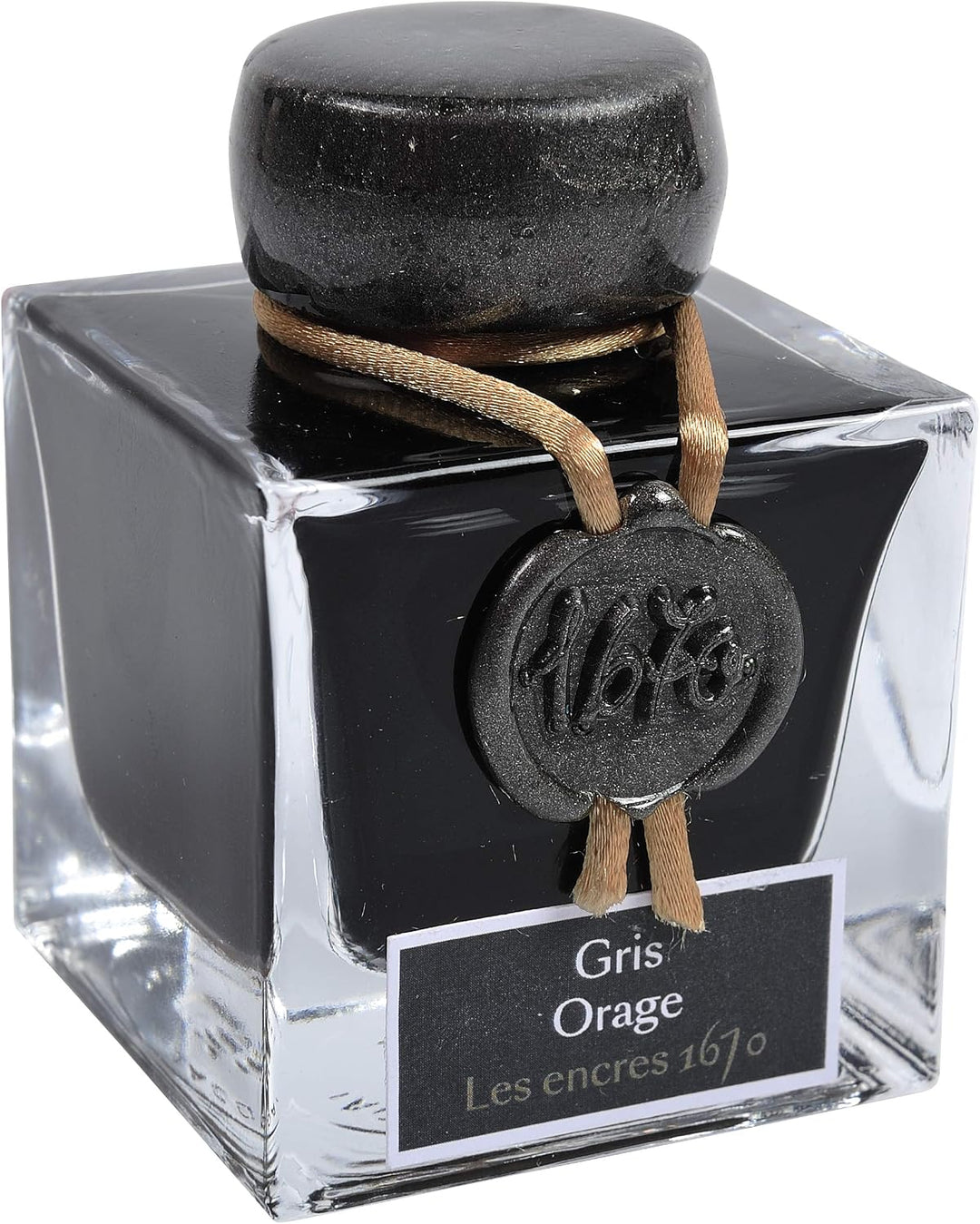 Jacques Herbin 15009JT Jubiläums- Tintenflakon 1670, 50 ml, für Federhalter, Farbintensiv, Grau Gris