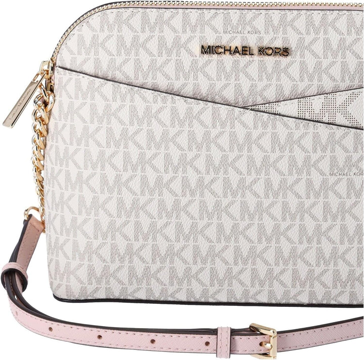 Michael Kors Jet Set Medium Crossbody Leder Handtasche Powder Blush Multi, Powder Blush Multi