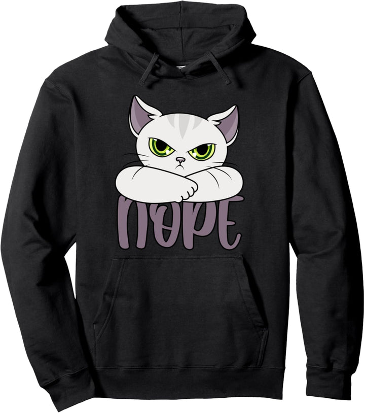 Katze Nope Nein Nö Katzen Kein Bock Katzenbesitzer Geschenk Pullover Hoodie
