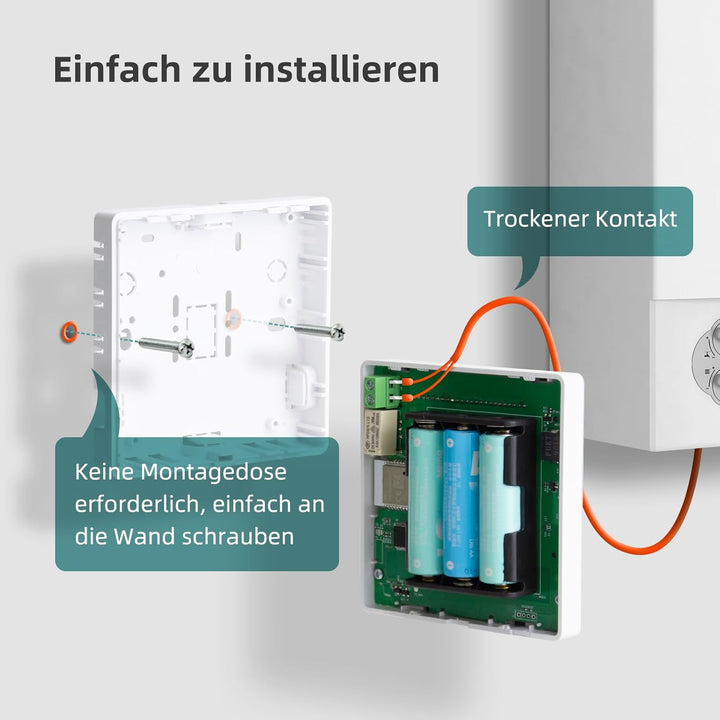 Beok WiFi Thermostat Für Gaskessel, Tuya Smart Raumthermostat Thermostate Heizung Digital LCD-Anzeig