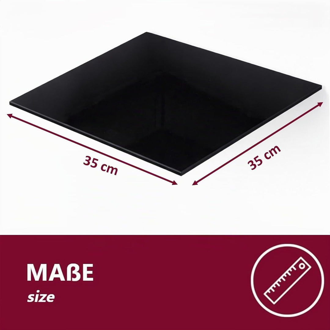 Euro Tische Glas Eckregal 35 x 35 cm, Wandregal für Badezimmer, Duschregal Bad, Glas Badregal mit 6m