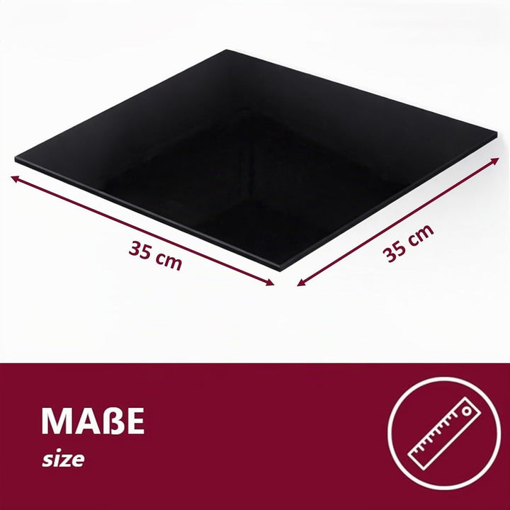 Euro Tische Glas Eckregal 35 x 35 cm, Wandregal für Badezimmer, Duschregal Bad, Glas Badregal mit 6m