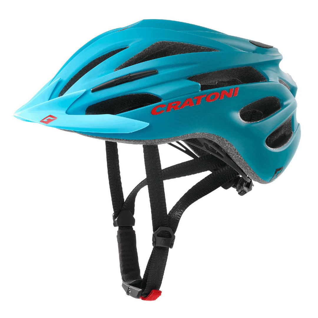Cratoni Helmets Fahrradhelm für Kinder Pacer JR Mountainbike Jugendhelm Allroundhelm M Blau/Petrol M