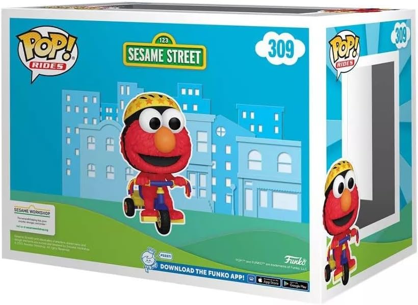 Funko POP Rides: Sesamplatz Elmo auf Trike Flocked 2024 Target Con Exclusvie Vinylfigur