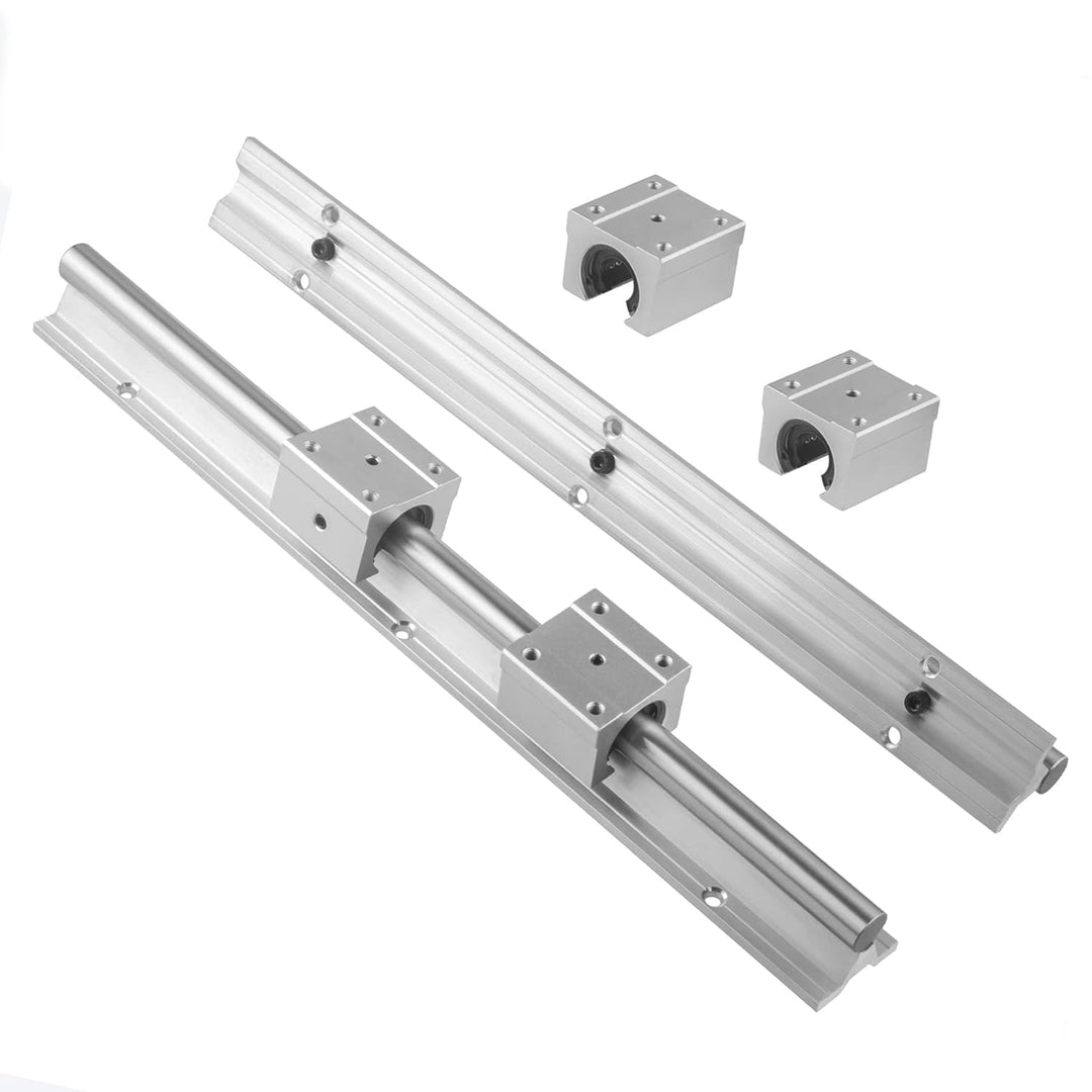 CNCYEAH Linearführung SBR16 Linearschiene 300mm Gleitschiene Welle mit 4 SBR16UU Lagerblock + SFU120