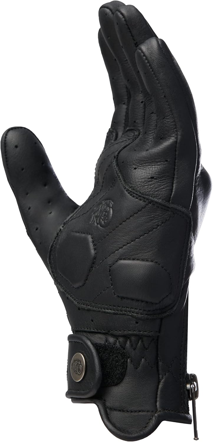 BROGER Florida Lady Leder Motorradhandschuhe für Frauen Dyneema Fibre Knöchelschützer Perforation To