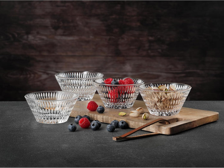Nachtmann Ethno Schalen-Set, Snackschalen, 11 cm, 4-teilig, Kleine Schälchen aus Kristallglas für Sn
