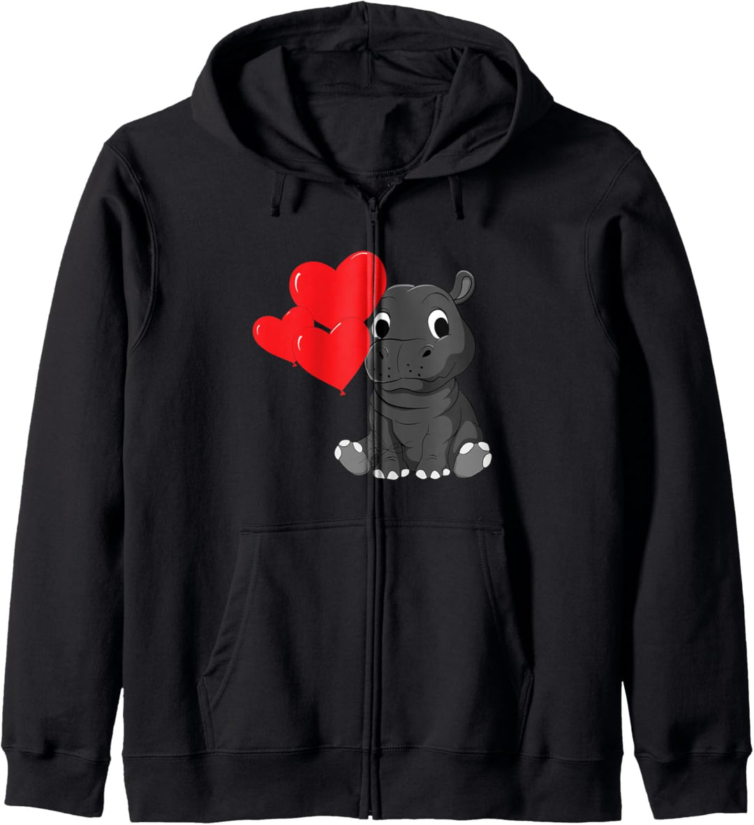 Hippo Lovers Cute Baby Hippopotamus Valentines Day Gift Kapuzenjacke
