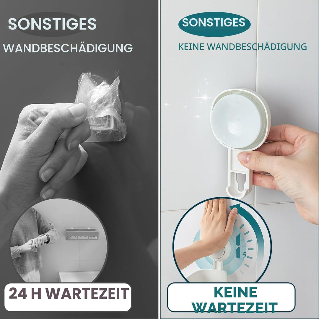 TAILI Duschablage Ohne Bohren, 2 Stück Badezimmer Regal, Duschregal Plastik Duschkörbe an der Wand M