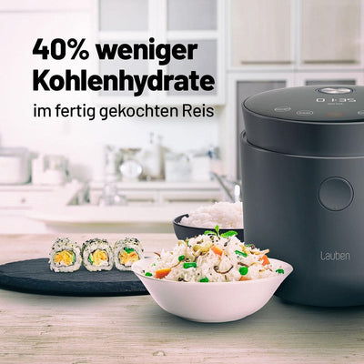 Lauben Low Sugar Rice Cooker Reiskocher mit Low-Suger-Funktion, Fassungsvermögen 1,5l, verzögerter S