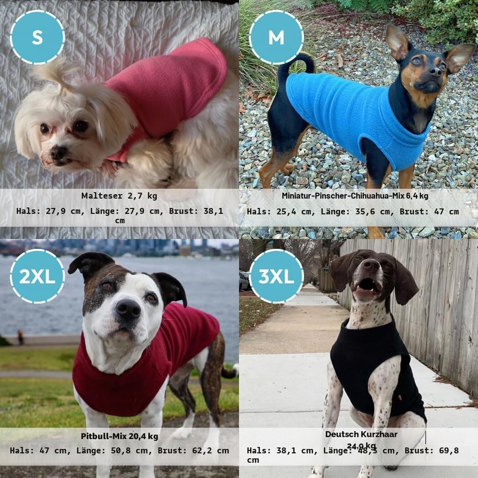 Gooby - Stretch Fleece Weste Pullover Fleece Weste Jacke Sweater für Hunde, Schwarz, Grösse M schwar