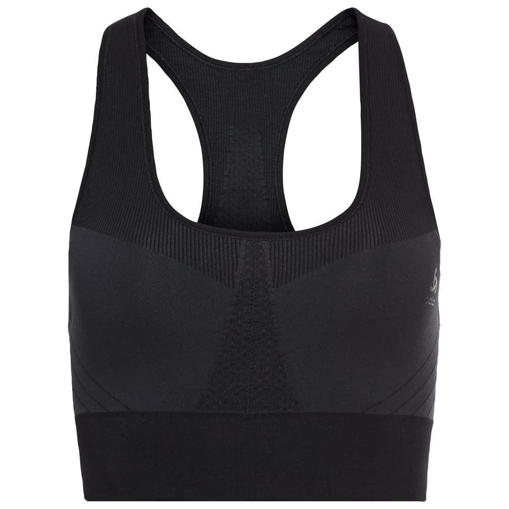 Odlo Damen Seamless Medium Support_131431 Sport BH (1er Pack), XS Schwarz