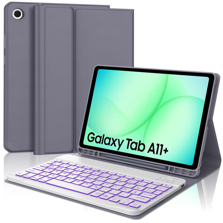 Hülle mit Tastatur für Samsung Galaxy Tab A11+ 11" (2025) & Galaxy Tab A9+ 11" (2023) – Deutsch Keyb