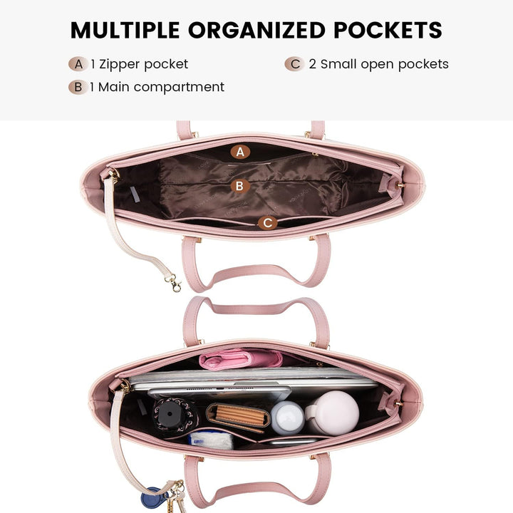 LOVEVOOK Handtasche Damen Schultertasche 3pcs Set Shopper Gross Tasche Shoulder Bag Henkeltasche Umh