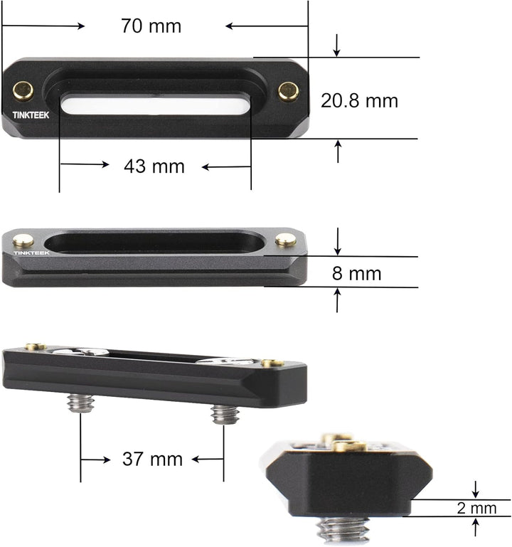 TINKTEEK 70mm NATO Rail NATO Schiene Schnellspanner 2 Stück B0BWJJVLCT, B0BWJJVLCT