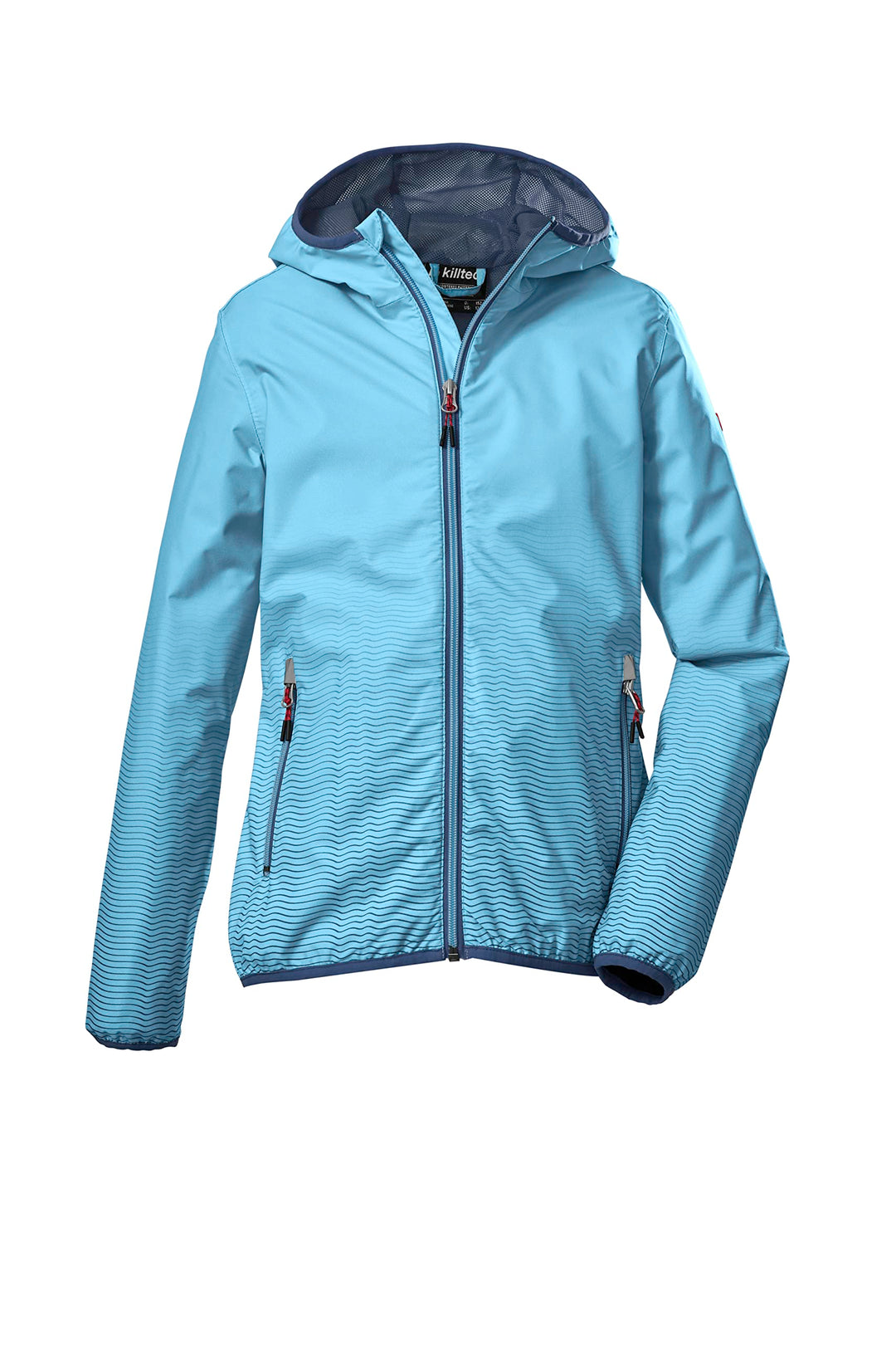 Killtec Mädchen Kos 211 Grls Jckt Funktionsjacke/Outdoorjacke mit Kapuze, packbar, eisblau