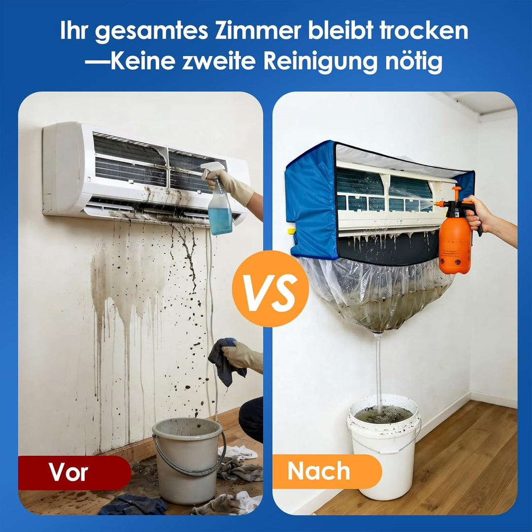 Klimaanlagen-Wartungsset (Blau und Transparentweiss, Typ D 53 bis 87 cm) Transparentes Blauweiss Typ
