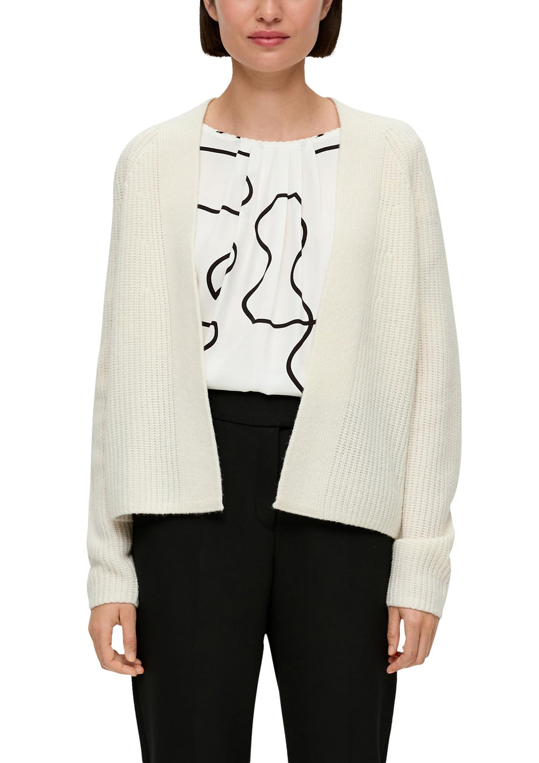 s.Oliver Kurzer Cardigan aus Wollmix 46 0700_natur, 46 0700_natur