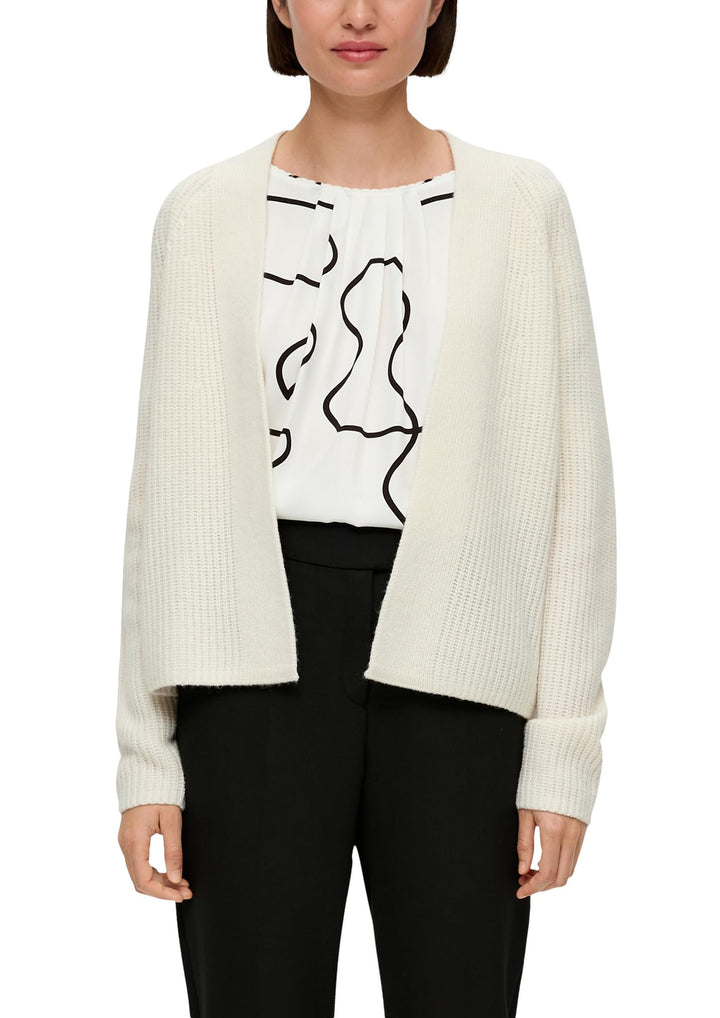 s.Oliver Kurzer Cardigan aus Wollmix 46 0700_natur, 46 0700_natur