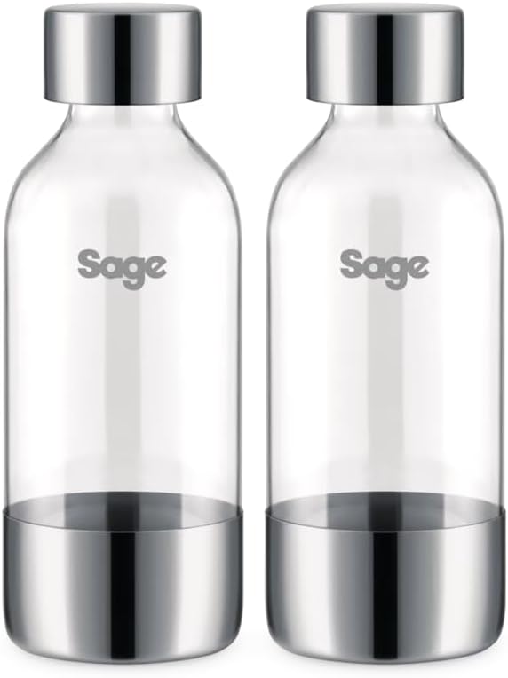 Sage - The InFizz Bottles 0.6L - Flasche kompatibel mit dem InFizz Fusion Home Wassersprudler - 2er