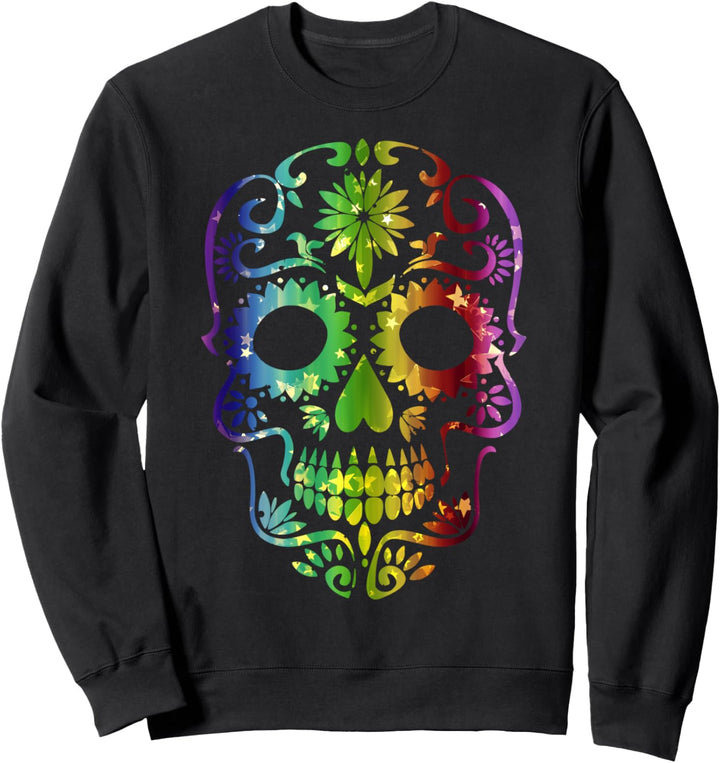 wuw Tag der Toten Sugar Skull Dia de los Muertos Sweatshirt