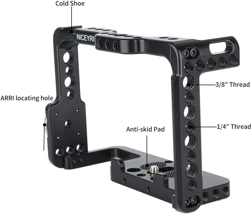 A7iii Cage,NICEYRIG A7R IV / A9/ A7III/ A7MIII/ A7RIII/ A7RII/ A7SII/ A7II/ A7S/ A7R/ A7 Camera Cage