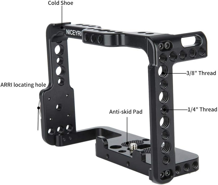 A7iii Cage,NICEYRIG A7R IV / A9/ A7III/ A7MIII/ A7RIII/ A7RII/ A7SII/ A7II/ A7S/ A7R/ A7 Camera Cage