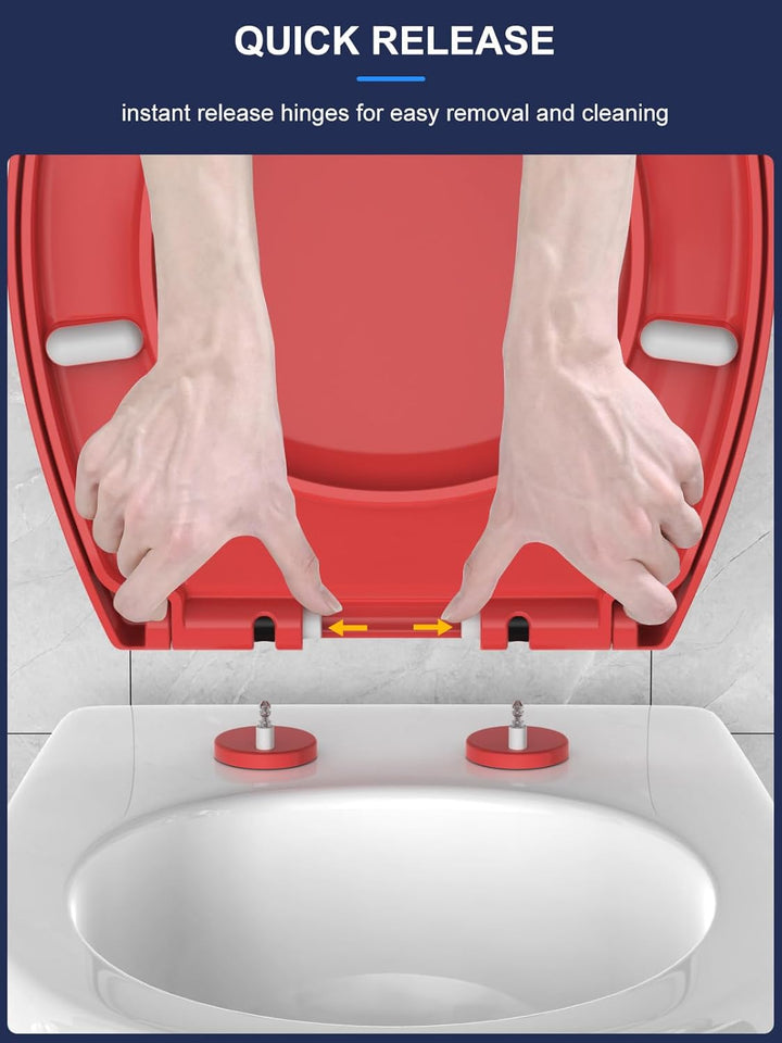 YEAUPE PRO Toilettendeckel mit Absenkautomatik, WC-Sitz mit Quick-Release-Funktion und Softclose Abs