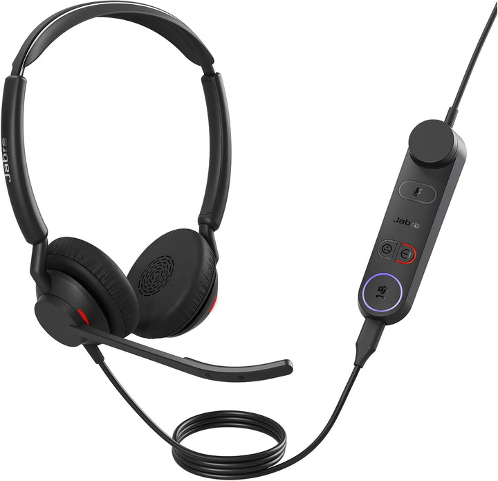 Jabra Engage 50 II schnurgebundenes Stereo-Headset mit Link Call Control, geräuschunterdrückender 3-