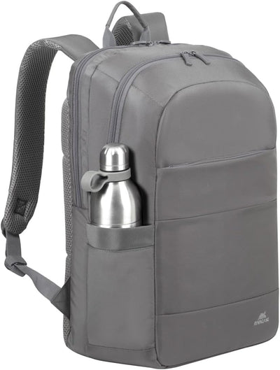 Rivacase Laptop Rucksack 22L bis 17,3 Zoll – 32 x 46,5 x 16 cm – wasserabweisender moderner Tagesruc