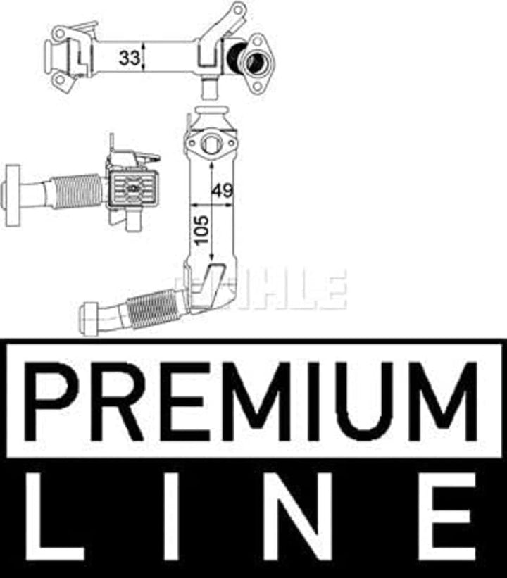 MAHLE CE 21 000P Abgasrückführungs-Kühler (AGR-Kühler) BEHR PREMIUM LINE