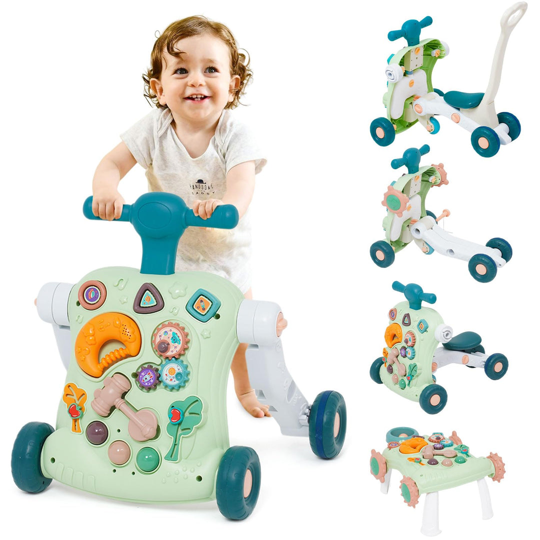Lauflernwagen 6 in 1 Lauflernhilfe mit Lichtern und Musik Multifunktionale Baby Lauflernhilfe Für Ki